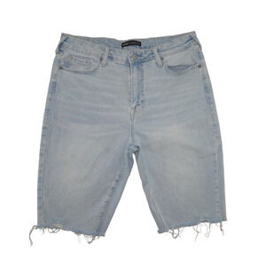 True Religion Brenna vintage-inspired Bermuda denim shorts in a soft light- 33